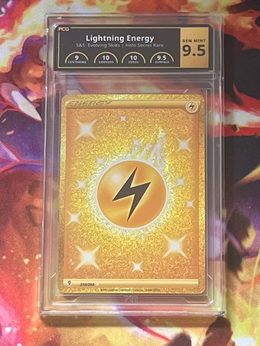2021 Pokemon Lightning Energy - Reverse Holo - Graded PCG 9.5 - #235