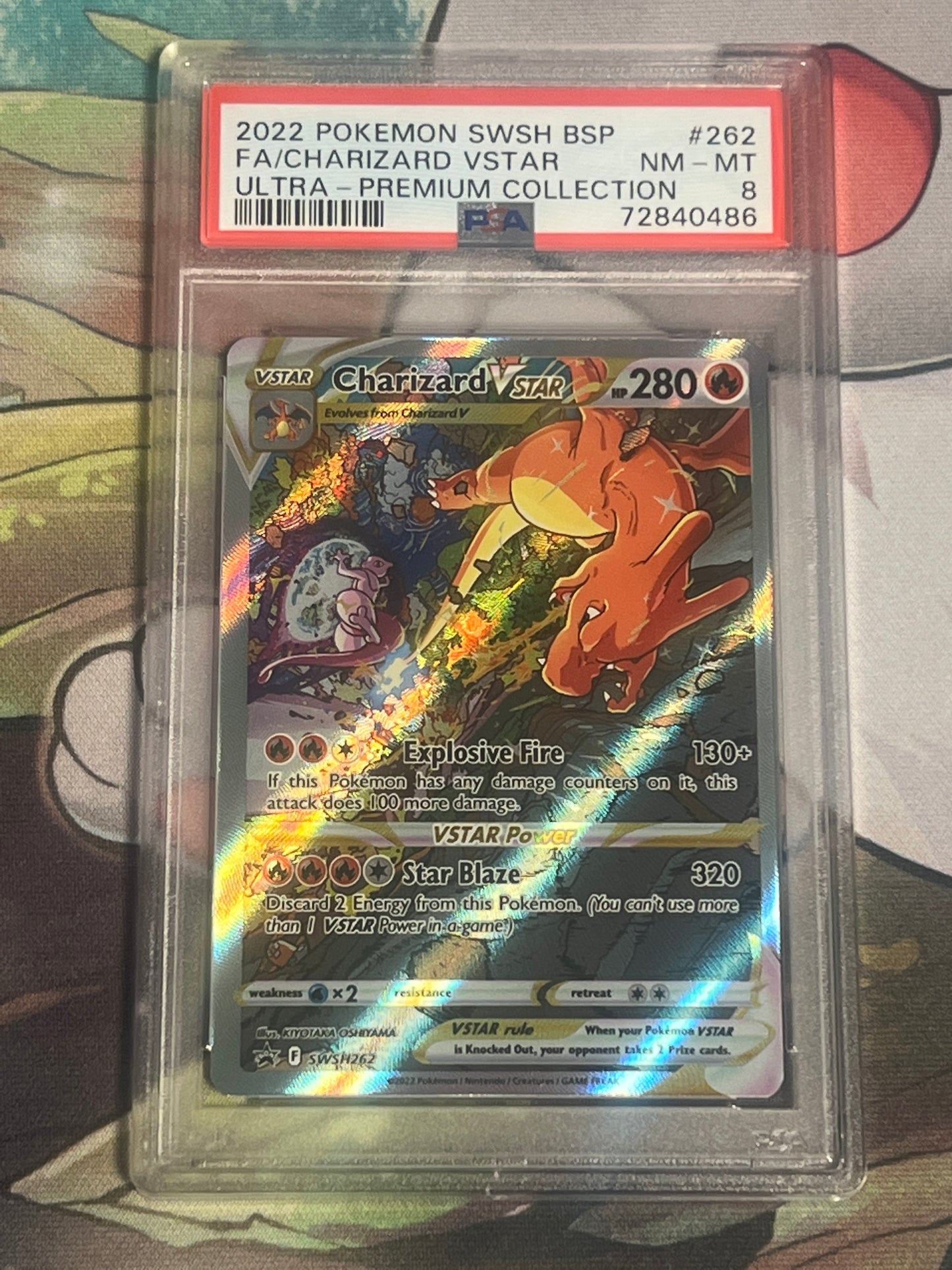 2022 Pokemon Charizard Vstar - Ultra Rare - Promo - Graded PSA 8 - #SWSH262