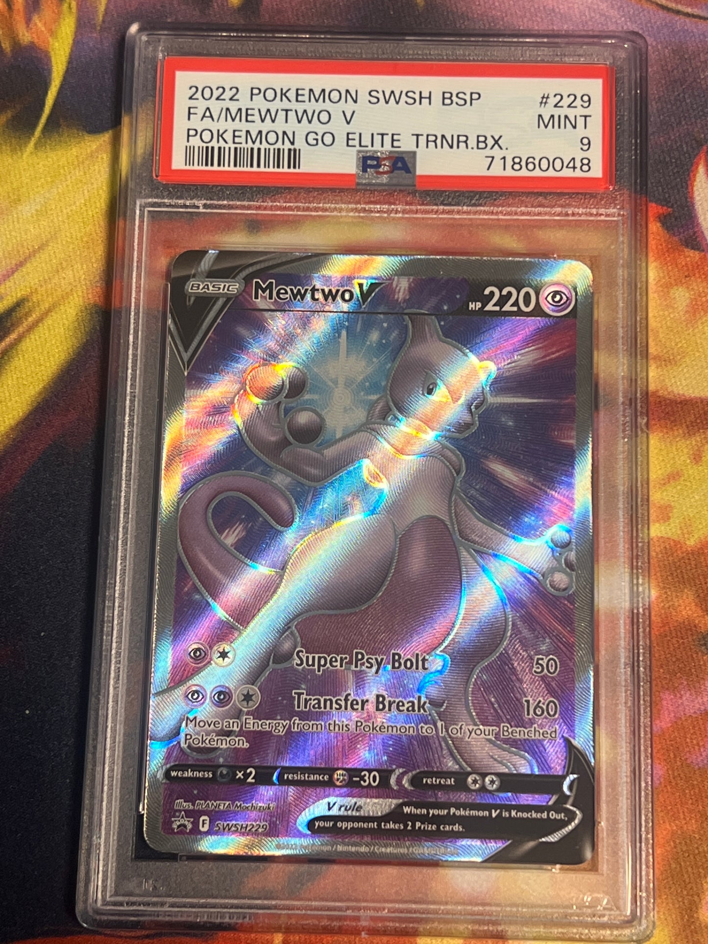 2022 Pokemon Metwo V - Promo Rare - Graded PSA 9 - #229