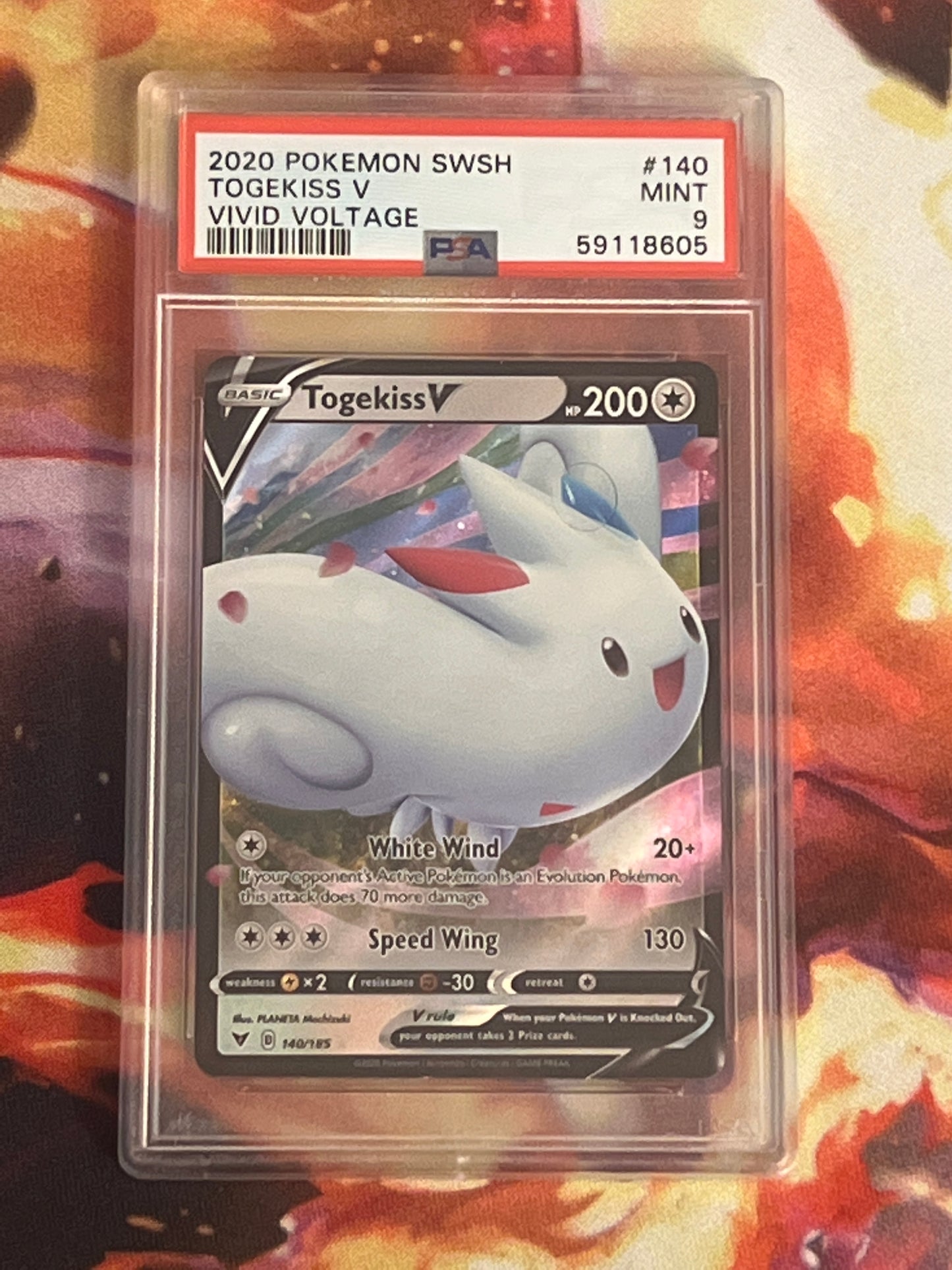 2020 Pokemon - Togekiss V - Holo - Graded PSA 9 - #140