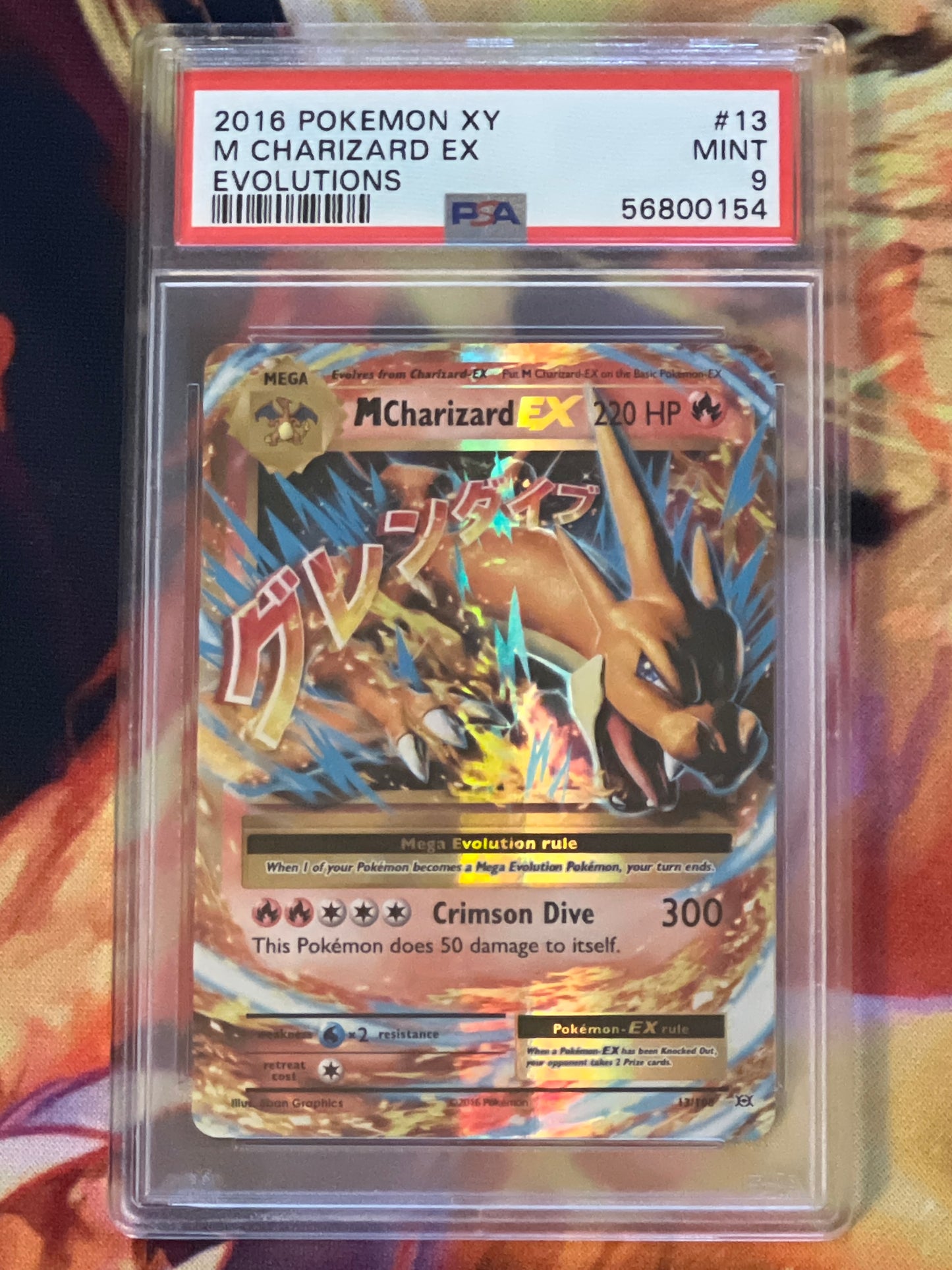 2016 Pokemon M Charizard EX - Ultra Rare Holo - Graded PSA 9 - #13