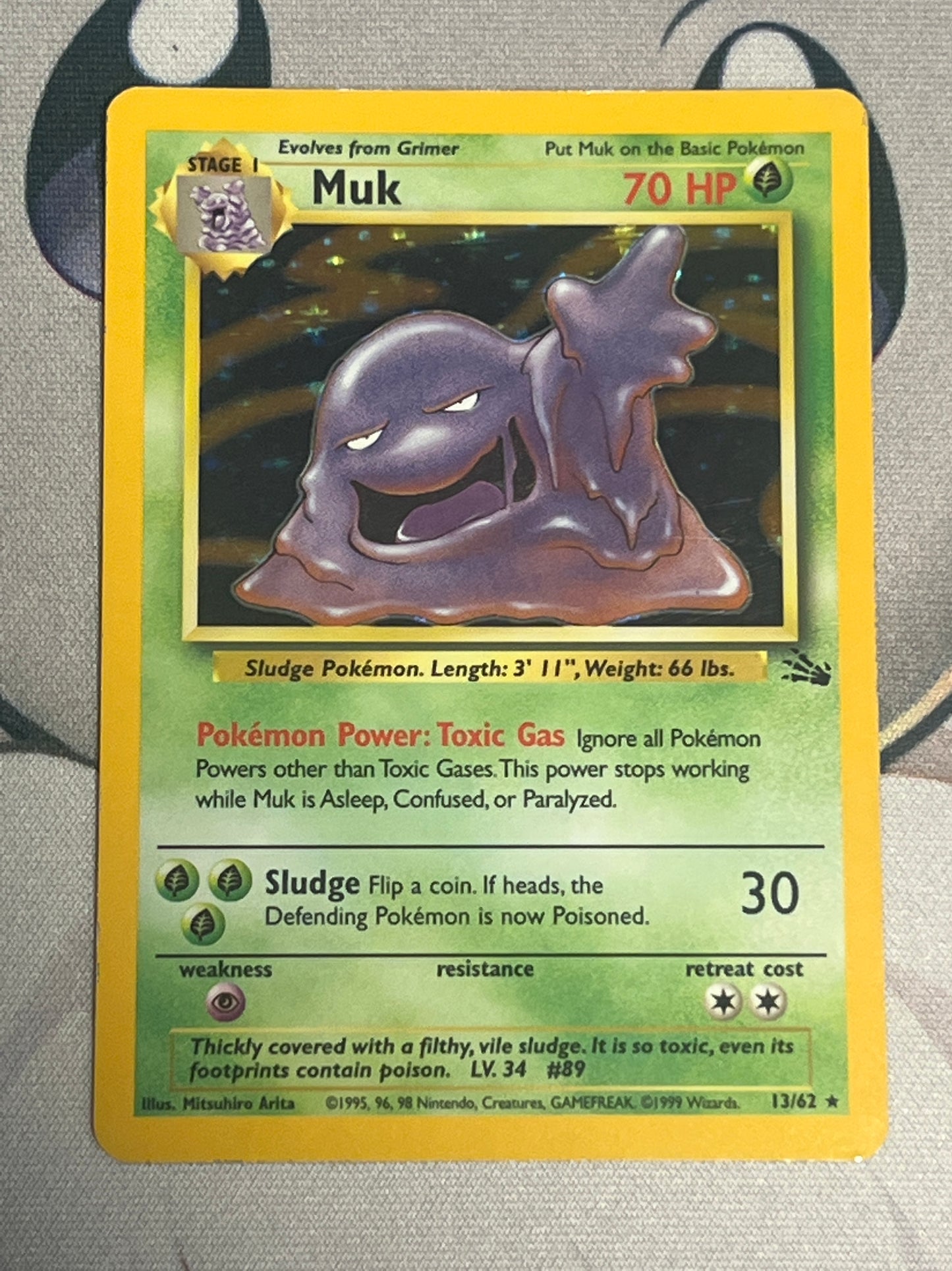 1999 Pokemon Muk - Fossil - Holo - #13