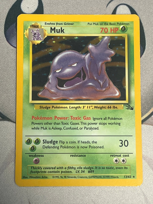 1999 Pokemon Muk - Fossil - Holo - #13