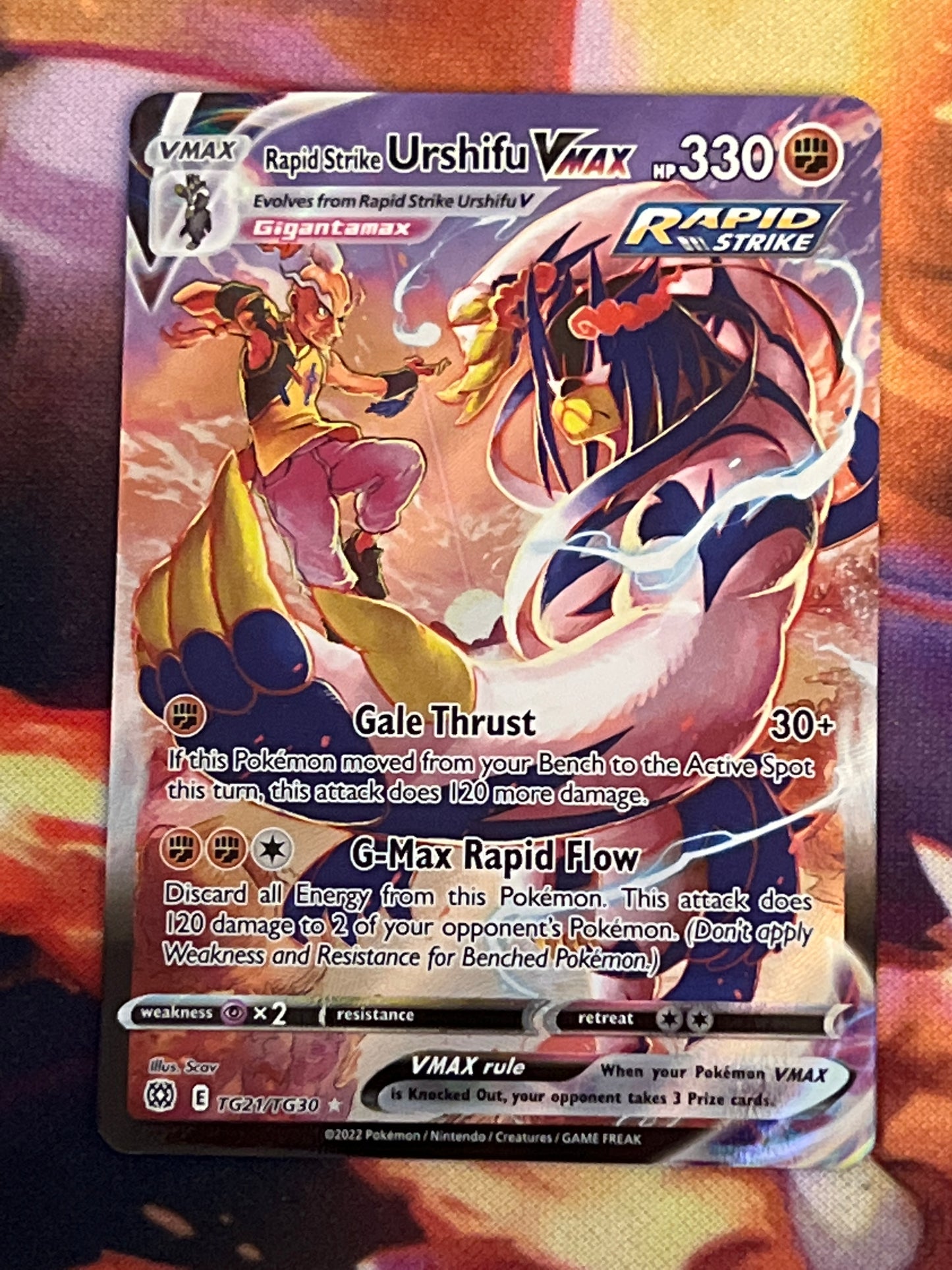 2022 Pokemon Rapid Strike URSHIFU Vmax - Ultra Rare - #TG21