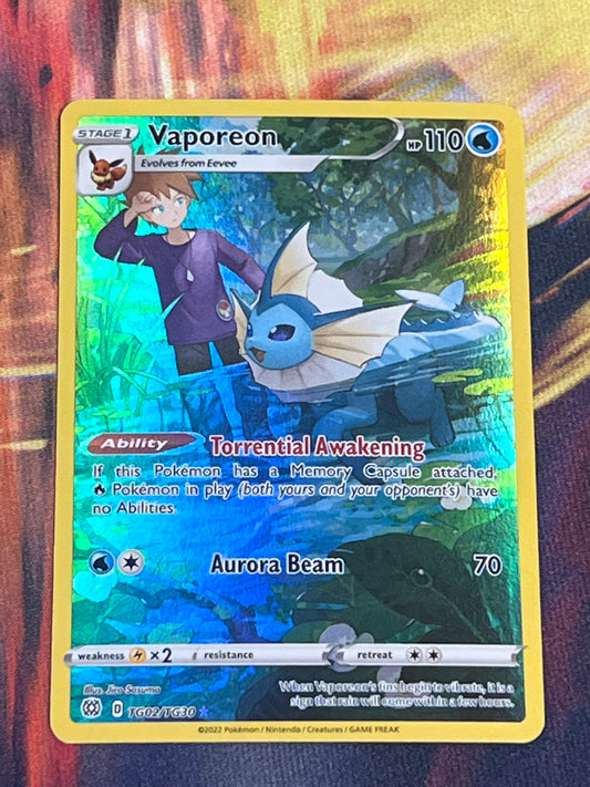 2022 Pokemon VAPOREON - Holo - #TG02