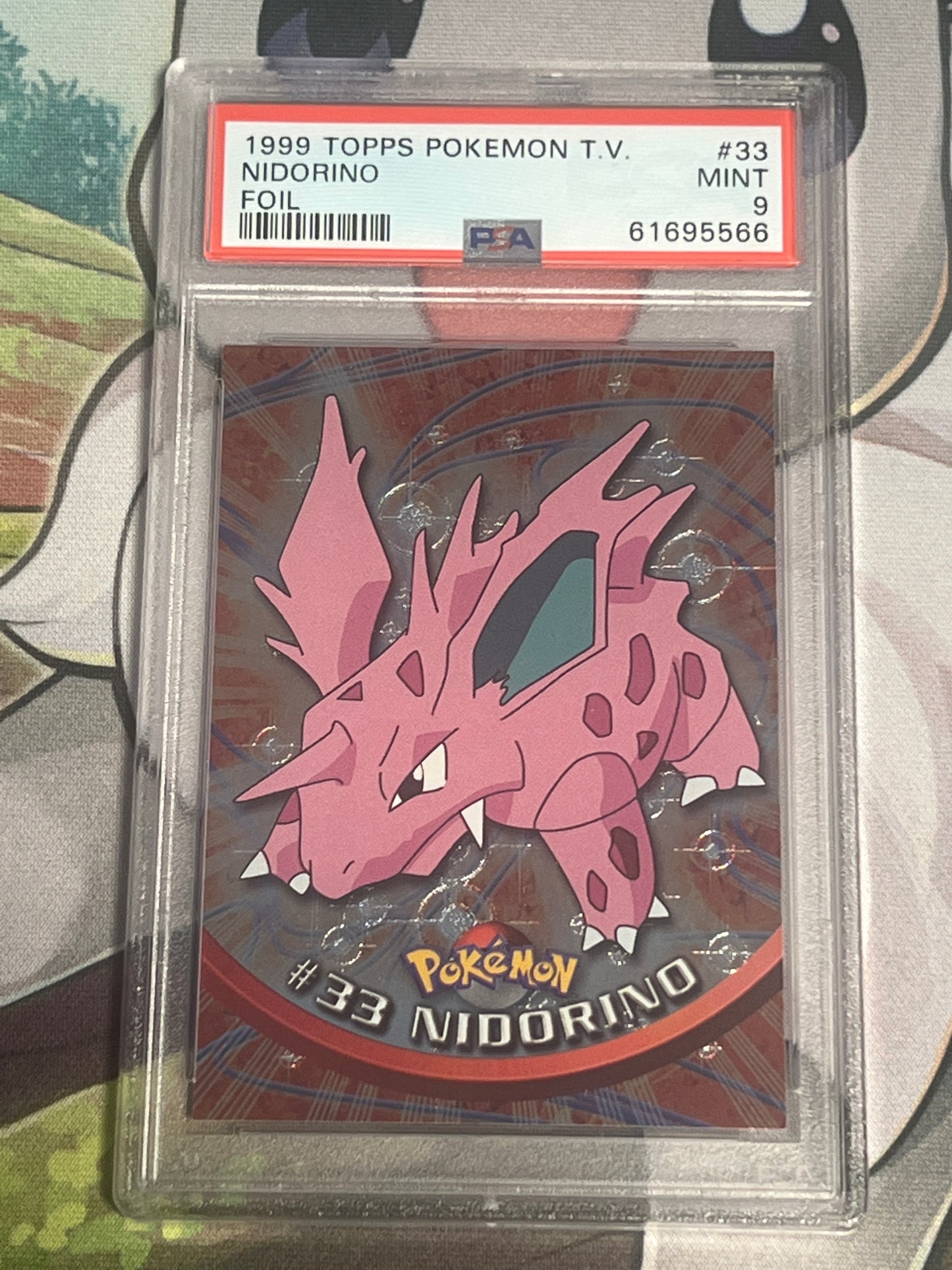 1999 Topps Pokemon Nidorino - Topps Foil - Graded PSA 9 - #33