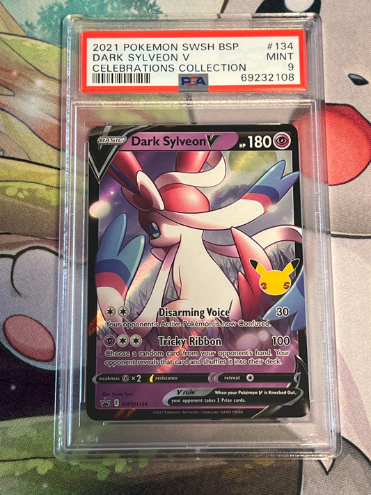 2021 Pokemon Dark Sylveon V - Black Star Promo - PSA Graded 9 - #SWSH134