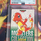 1996 Pokemon Japanese - Charmander  - Bandai - Carddass Vending - Graded PSA 7- #4