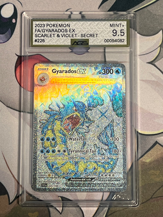 2023 Pokemon Gyarados ex - Secret Rare - Holo - Graded AGS 9.5 - #225