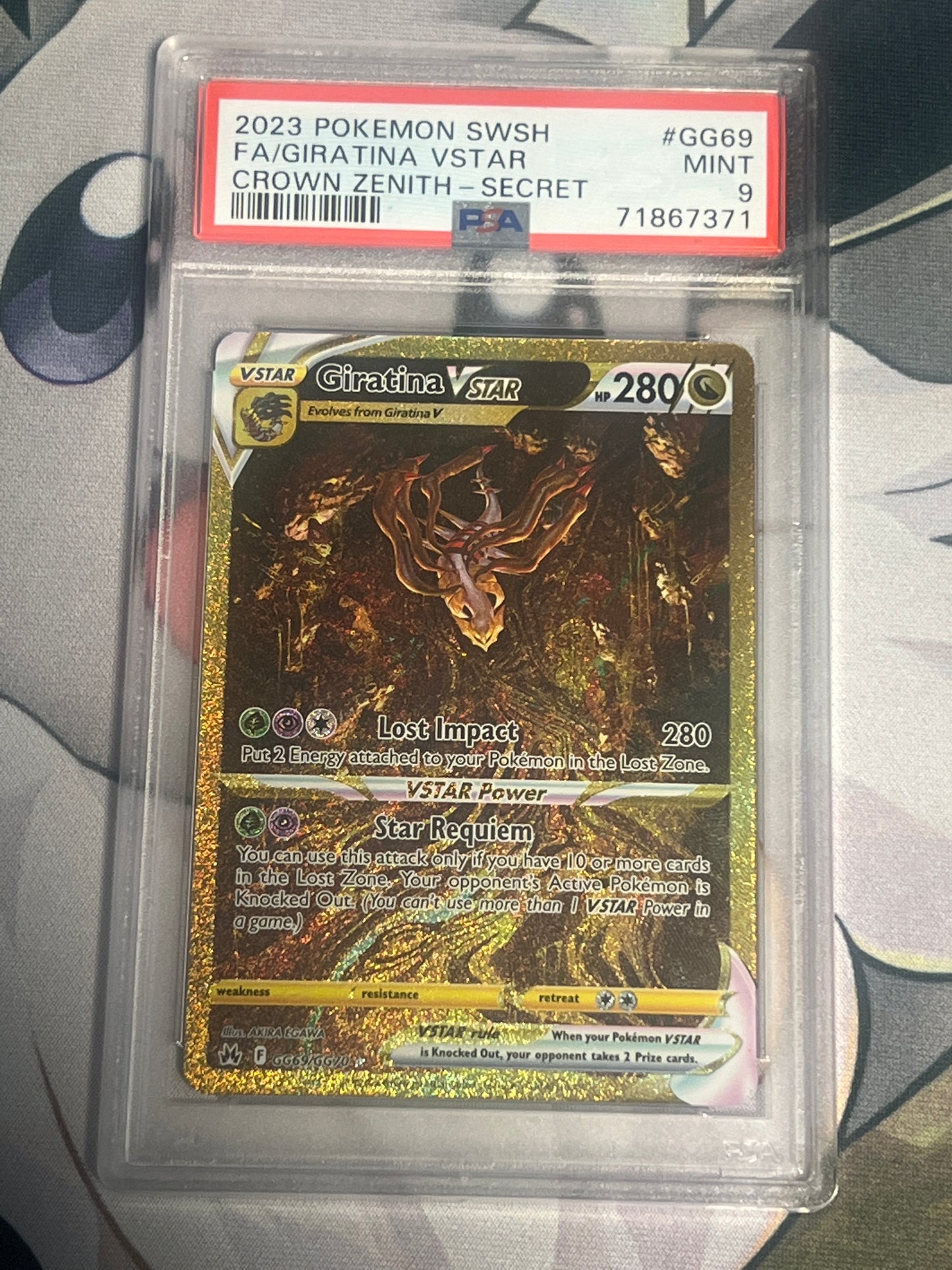 2023 Pokemon Sword & Shield Crown Zenith - Secret - Giratina Vstar - Graded PSA 9 - #GG69