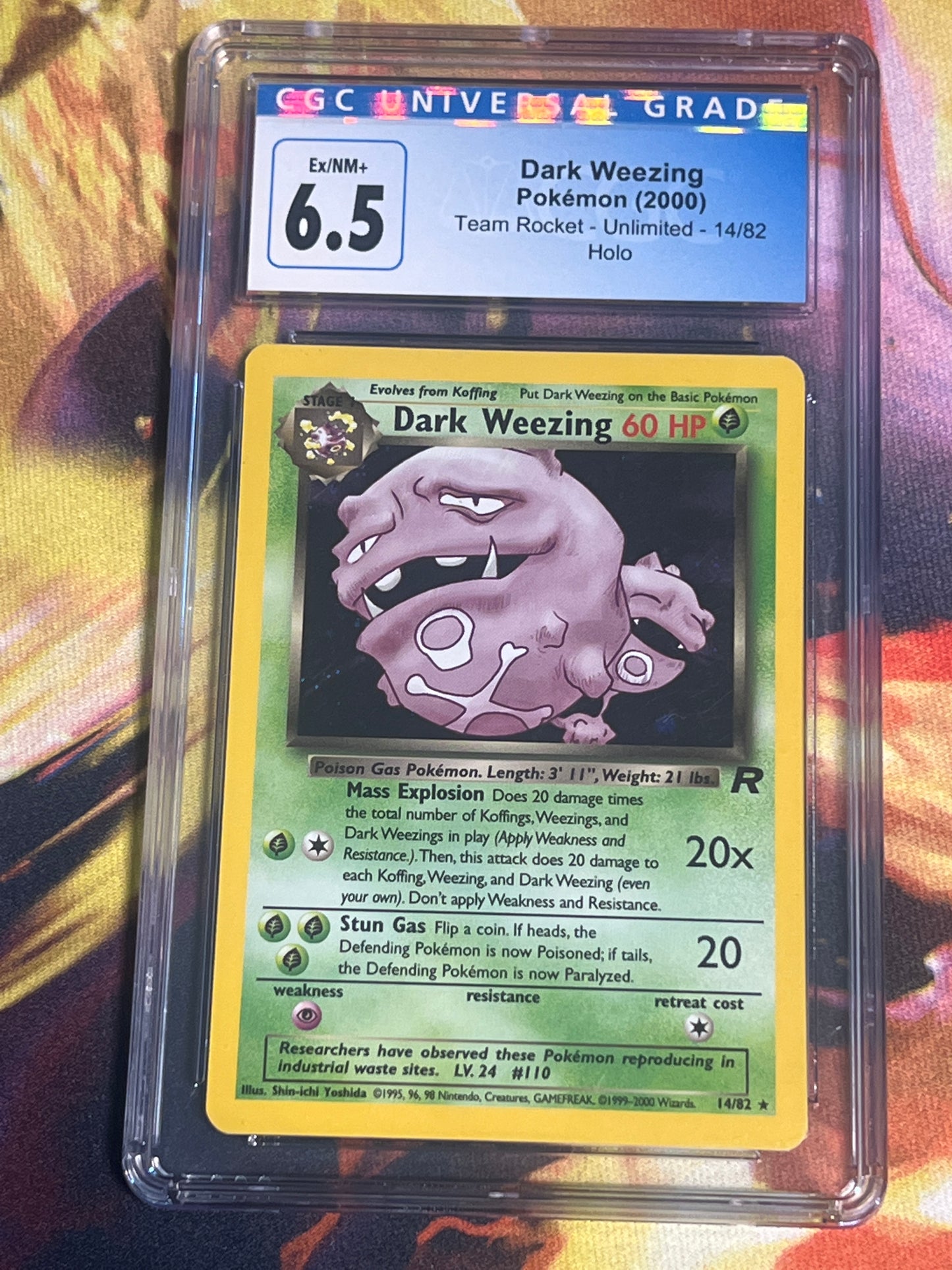 2000 Pokemon Dark Weezing - Holo Rare - Graded CGC 6.5 - #14