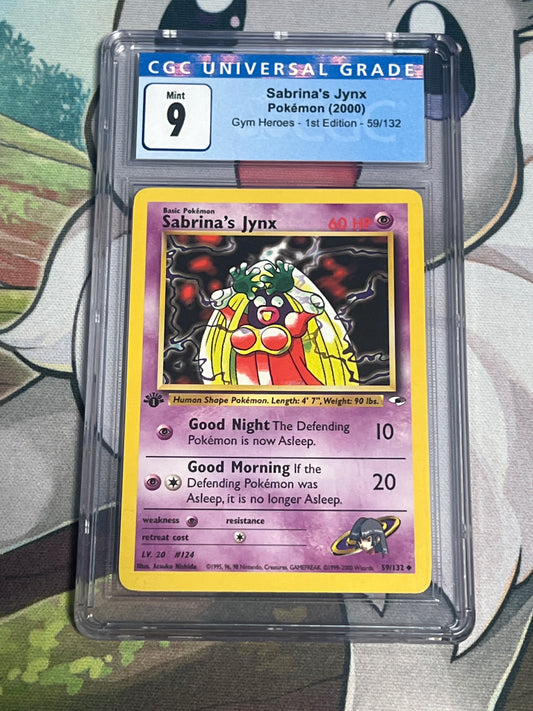 2000 Pokemon Sabrina's Jynx - Holo Rare - Graded CGC 9 - #59