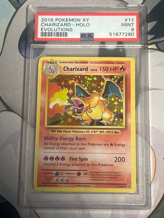 2016 Pokemon XY Evolutions - Charizard - Holo - Graded PSA 9 - #11