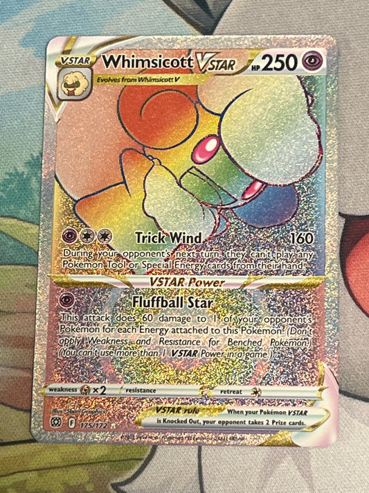 2022 Pokemon Whimsicott Vstar  - Rainbow Rare -  #175