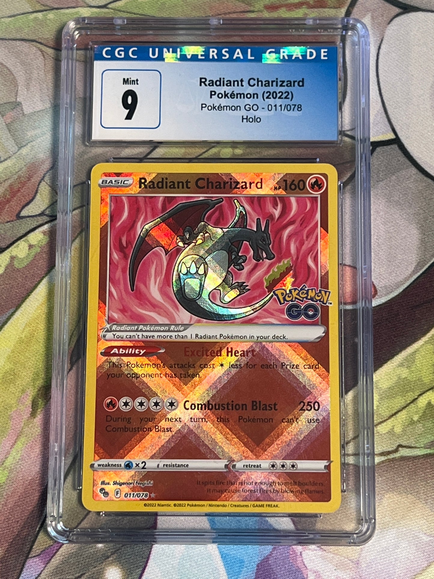 2022 Pokemon Radiant Charizard - Radiant Rare - Graded CDC 9 - #11