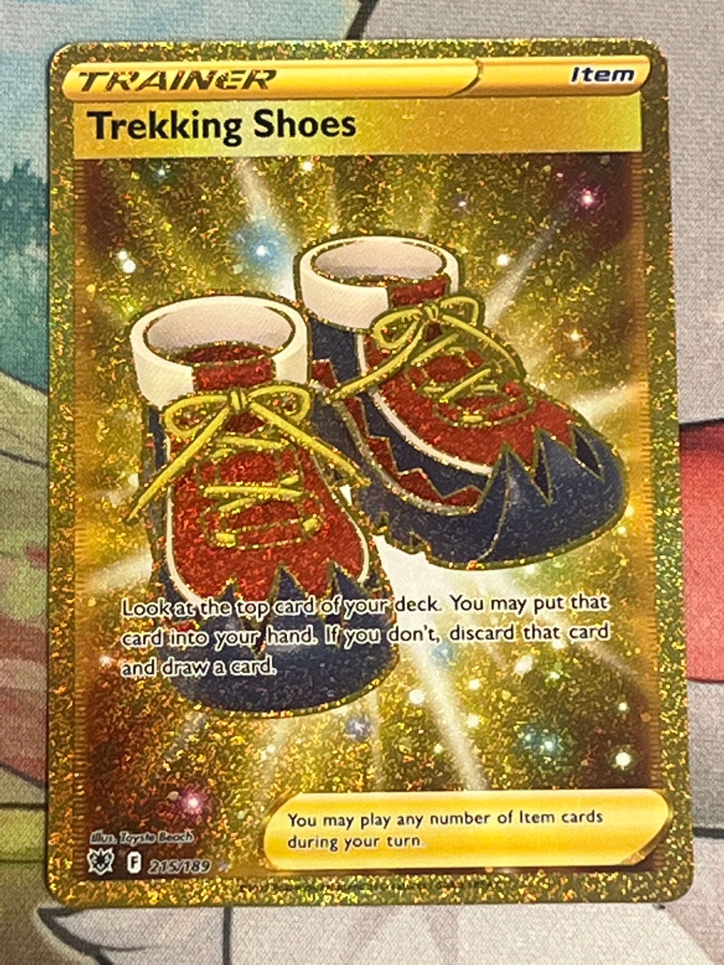 2022 Pokemon Trekking Shoes - Trainer - Secret Rare Holo - #215