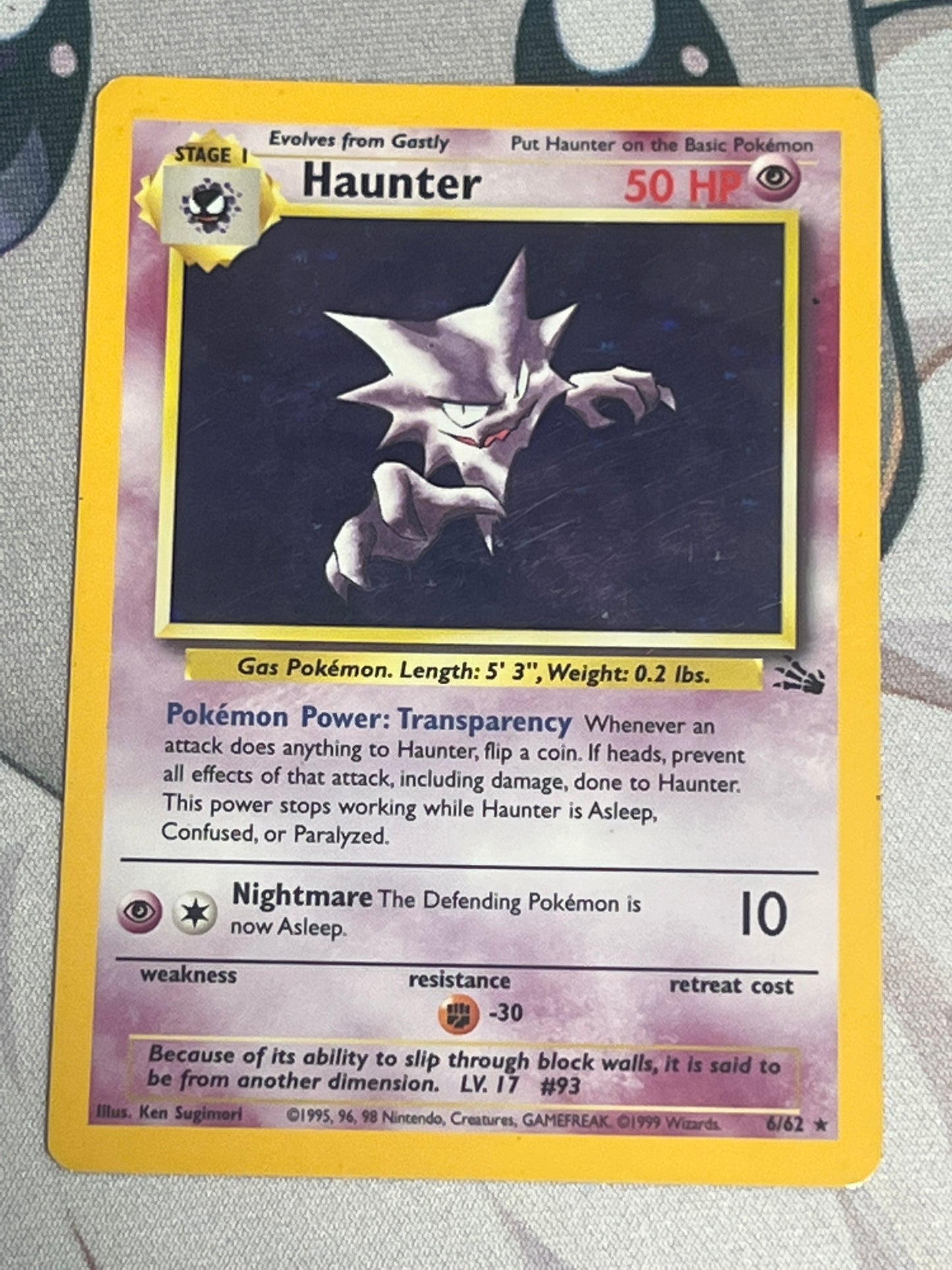 1999 Pokemon Haunter - Fossil - Holo - #6