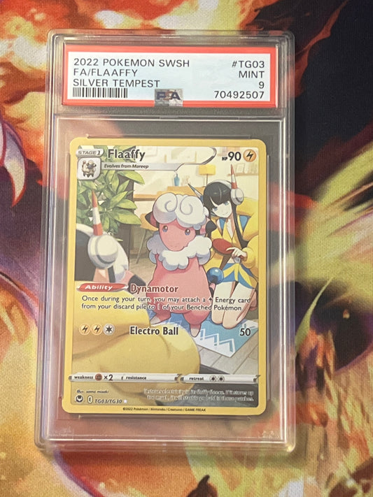 2022 Pokemon Sword & Shield Full Art Flaaffy - Silver Tempest - PSA Graded 9 - #TG03