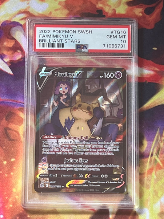 2022 Pokemon - Mimikyu - Full Art - Graded PSA 10 - #TG16