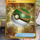 Pokemon Nest Ball - Trainer - Gold Secret Rare - #255