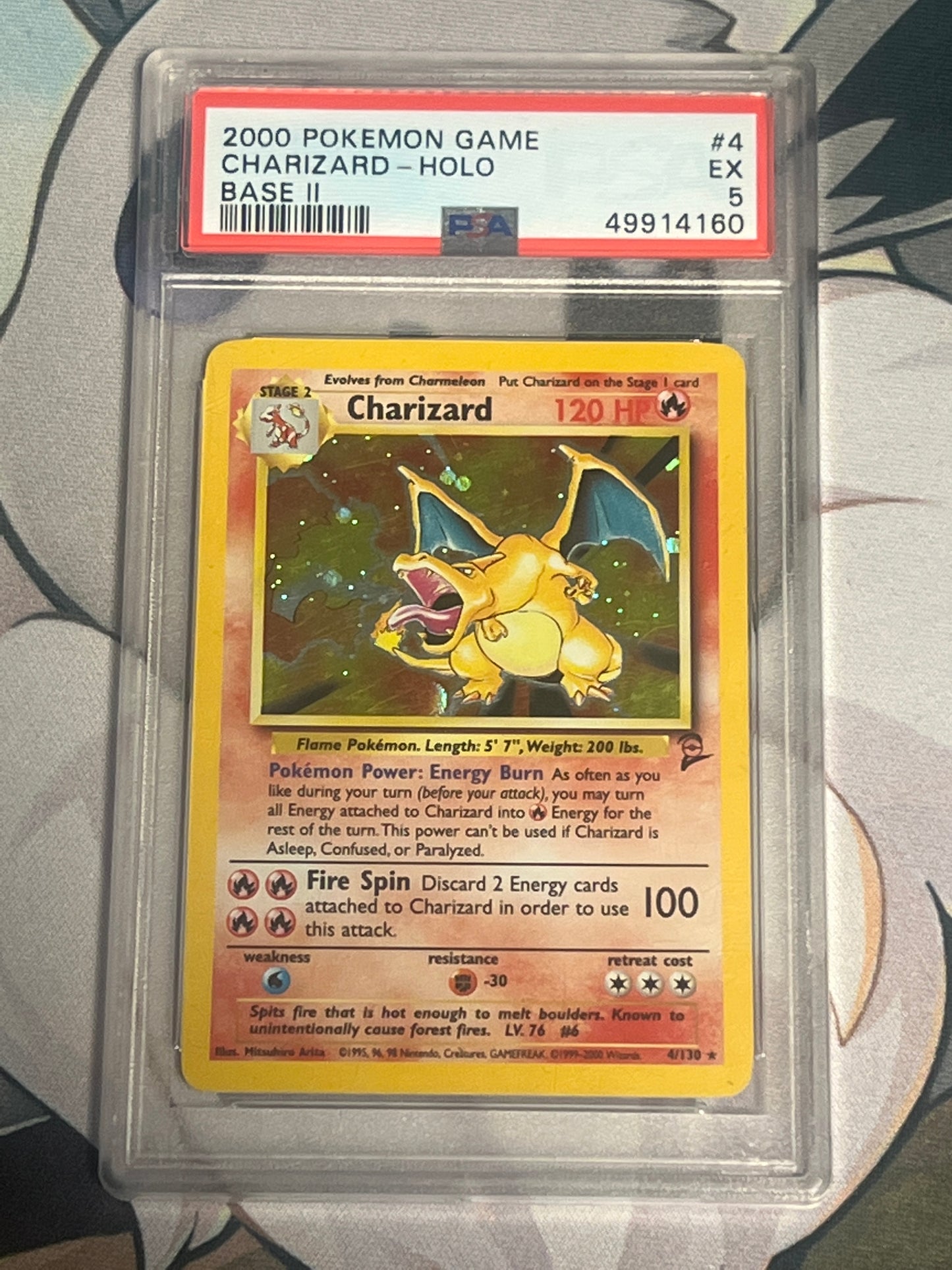 2000 Pokemon Game Base II - Charizard - Holo - Graded PSA 5 - #4