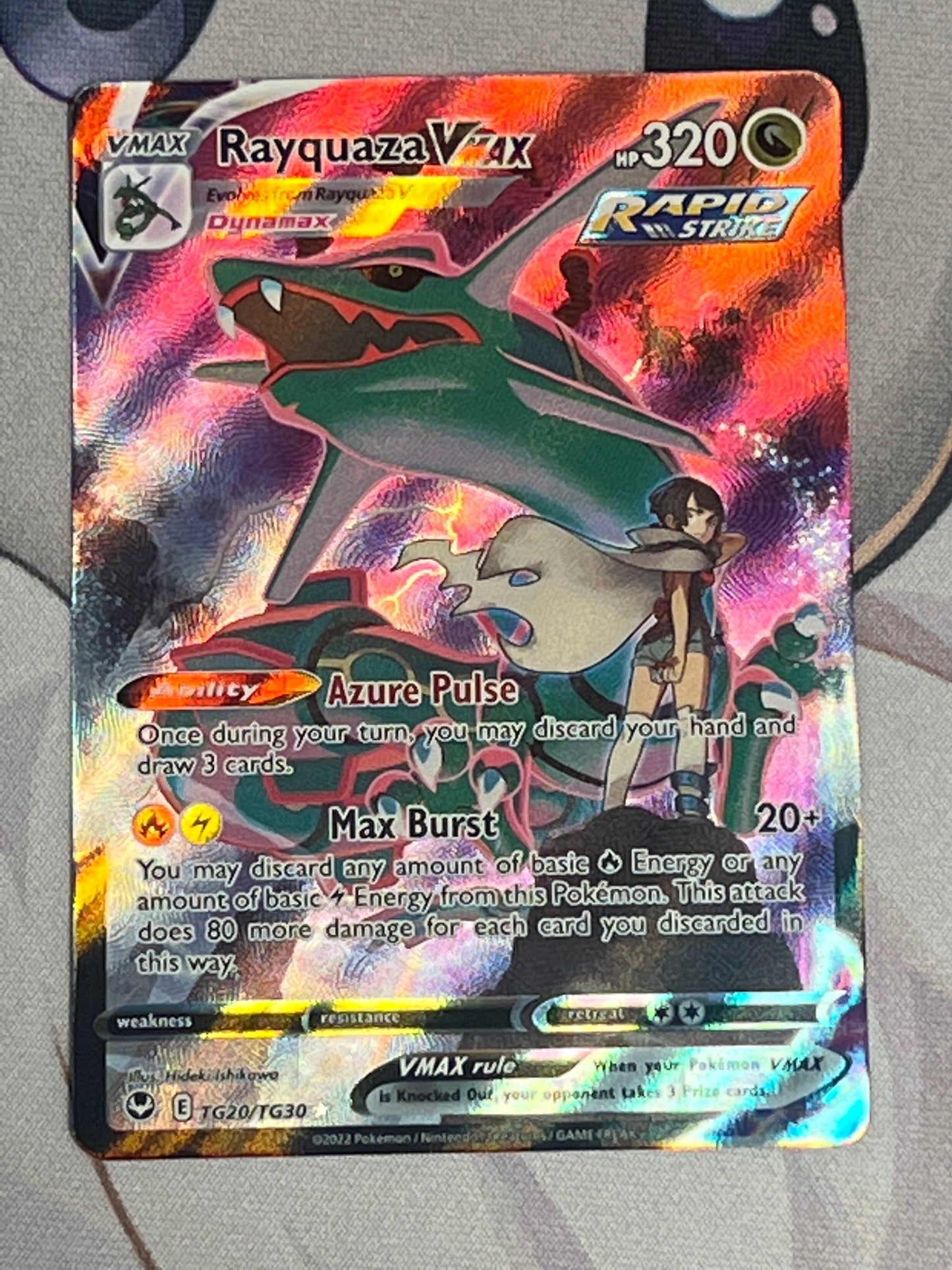 2022 Pokemon Rayquaza Vmax - Ultra Rare - Full Art - #TG20