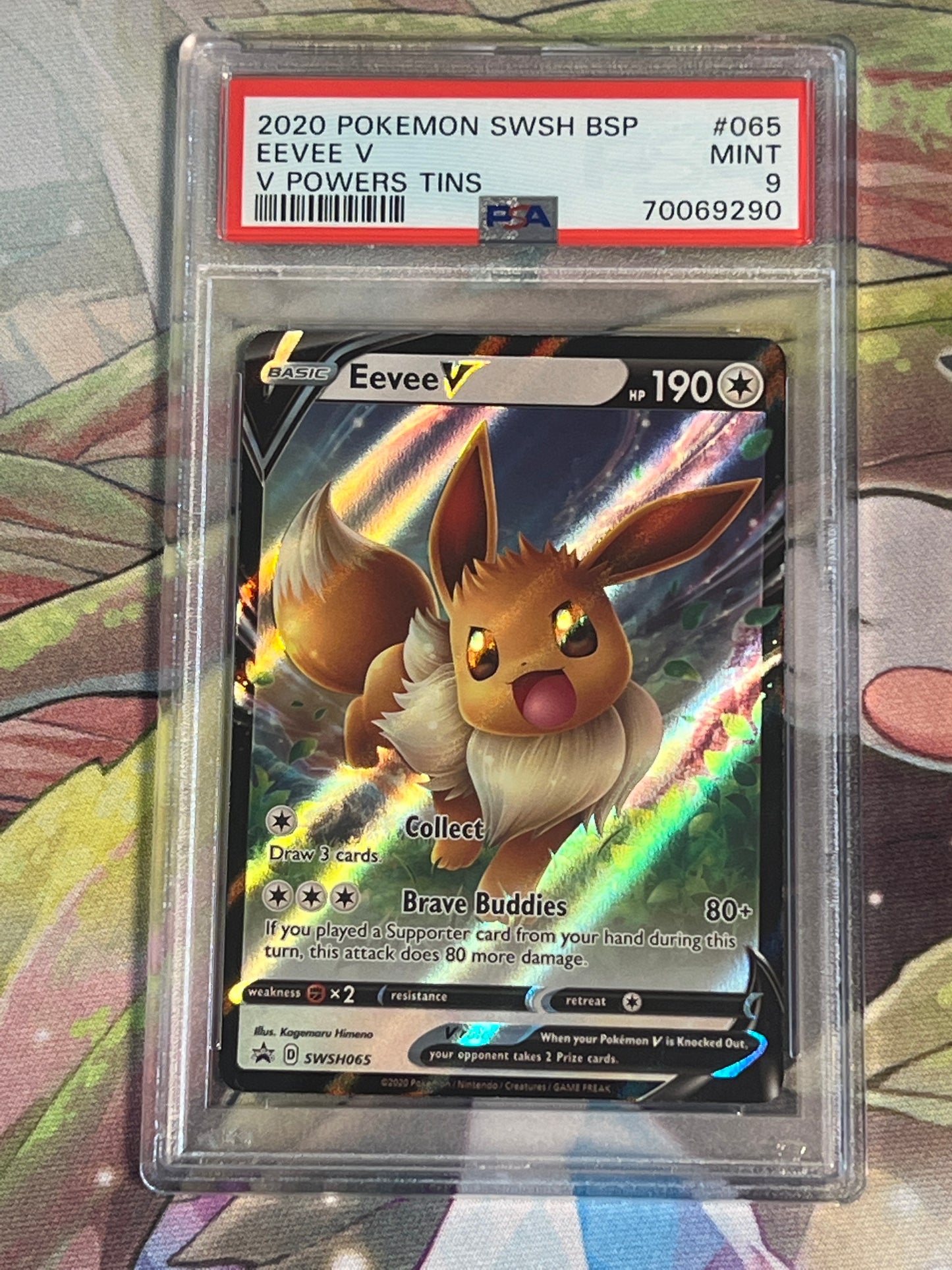 2020 Pokemon Eevee V - Promo Holo - Graded PSA 9 - #SWSH065