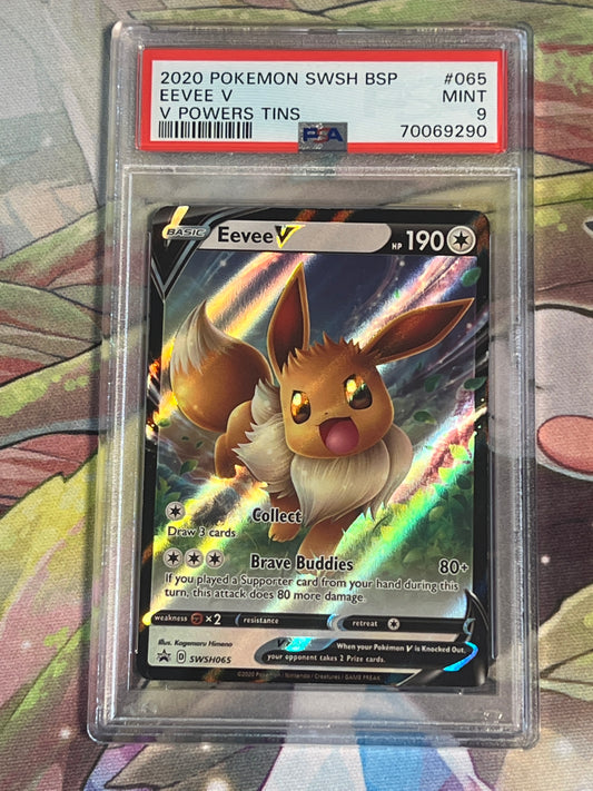 2020 Pokemon Eevee V - Promo Holo - Graded PSA 9 - #SWSH065