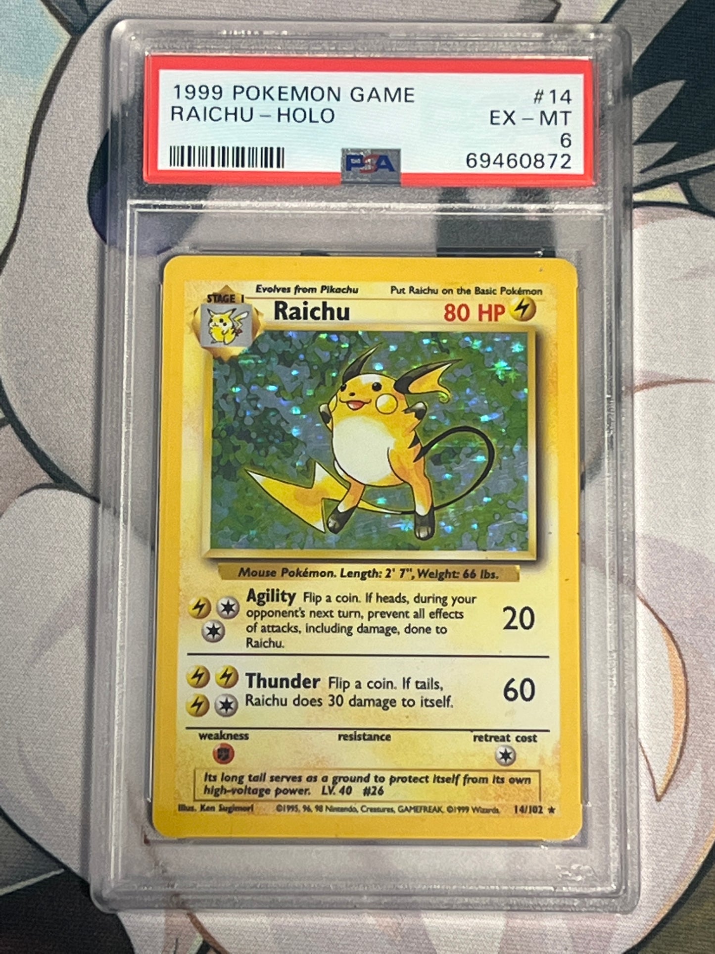 1999 Pokemon RAICHU - Holo - #14