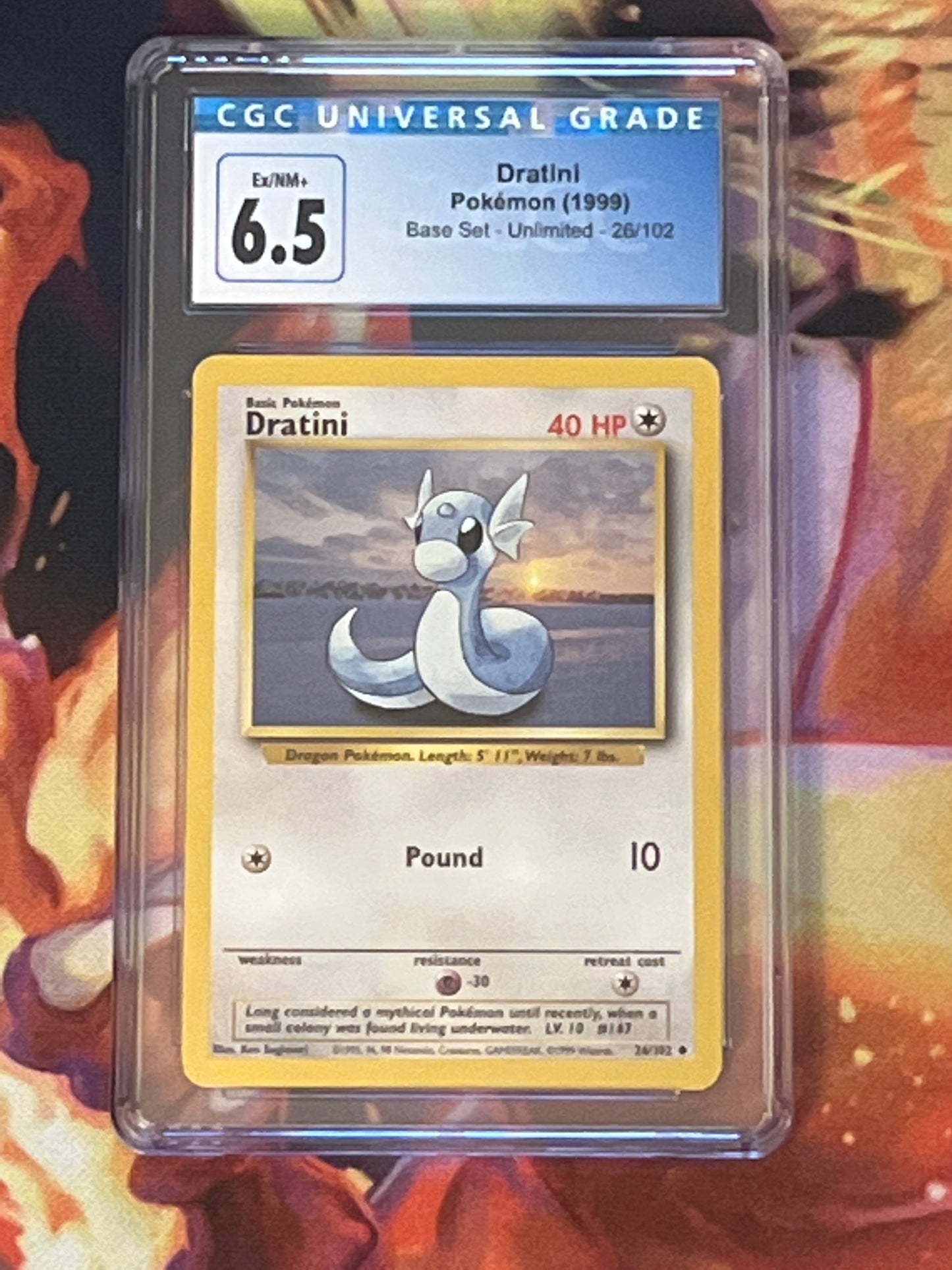 1999 Pokemon Dratini - Non-Holo - CGC 6.5 - #26