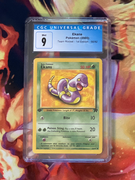 2000 Pokemon Ekans  - Non-Holo - Graded CGC 9 - #56