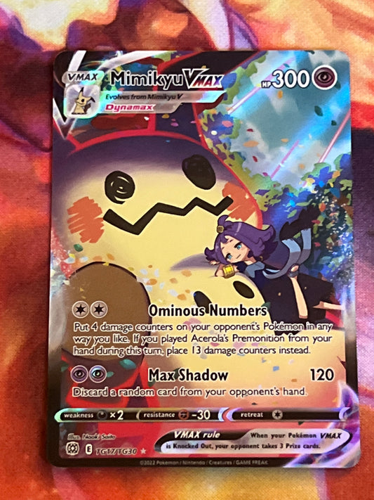 2022 Pokemon Mimikyu Vmax - Trainer Gallery - Ultra Rare - #TG17