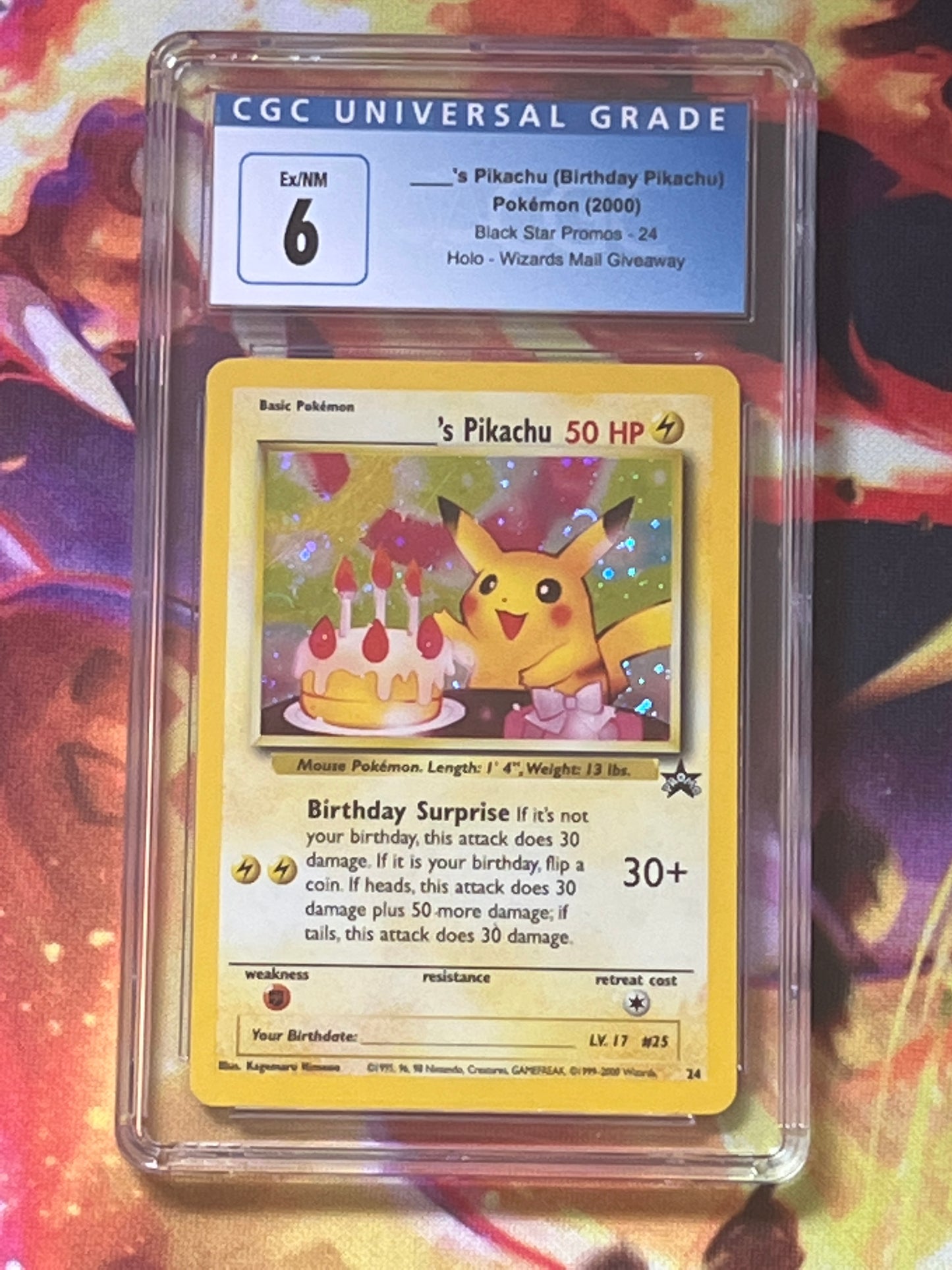 2000 Pokemon - ______'s Pikachu (Birthday Pikachu) - Mall Giveaway - Graded CGC 6 - #24