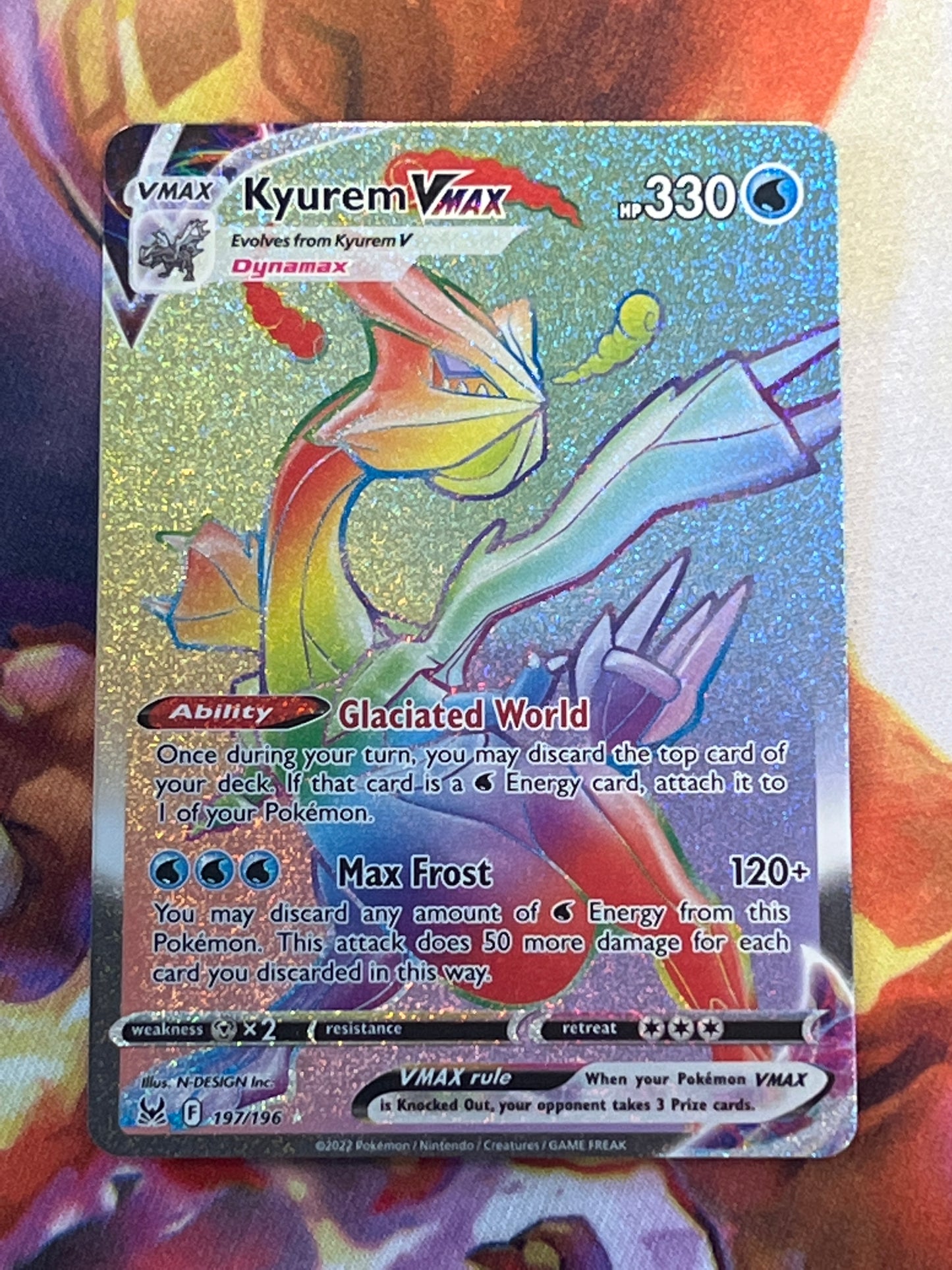 2022 Pokemon Kyurem V - Rainbow Secret Rare - Holo - #197