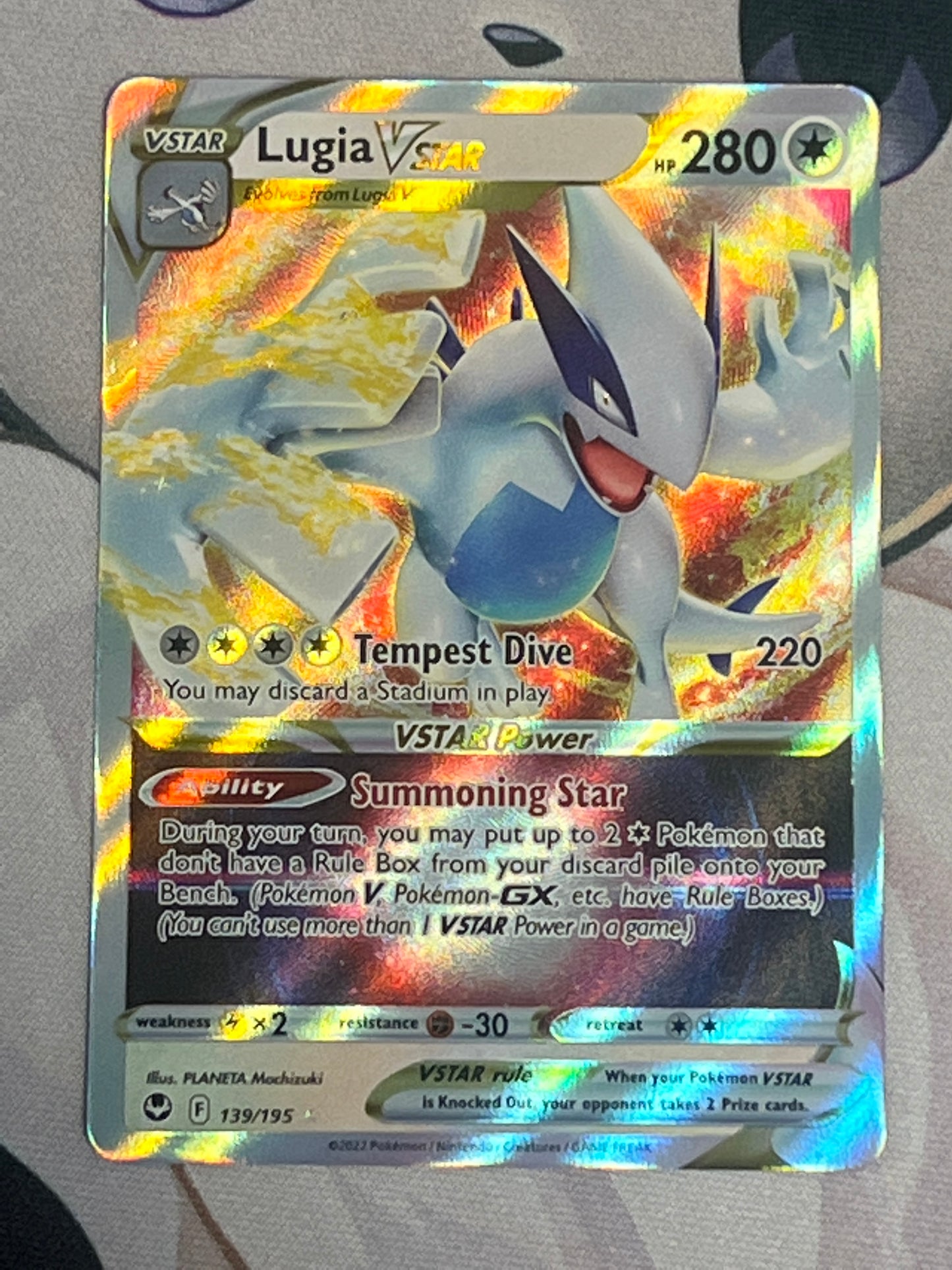 2022 Pokemon Lugia Vstar- Ultra Rare - Holo - #139