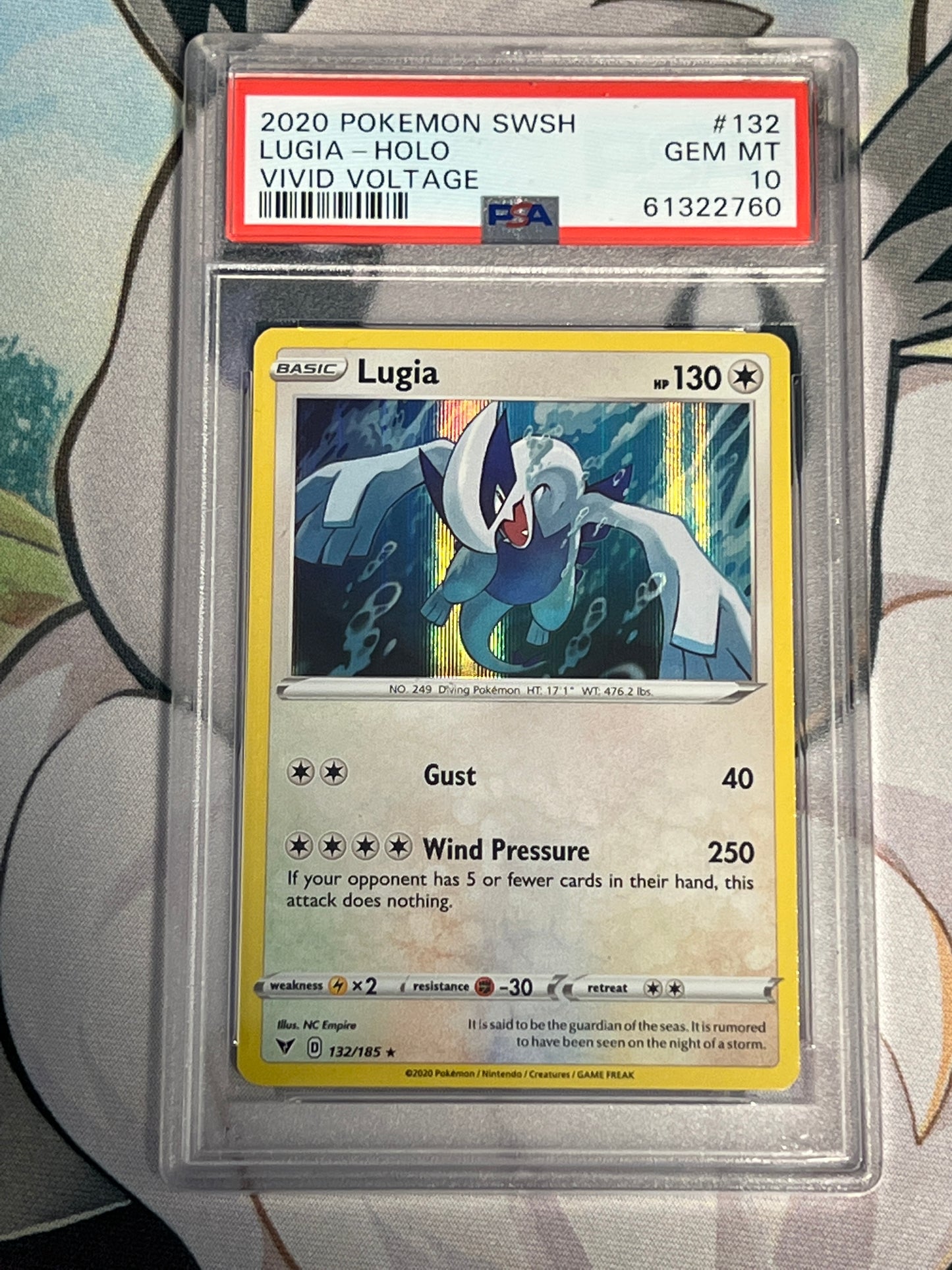 2020 Pokemon Lugia - Holo - Graded PSA 10 - #132