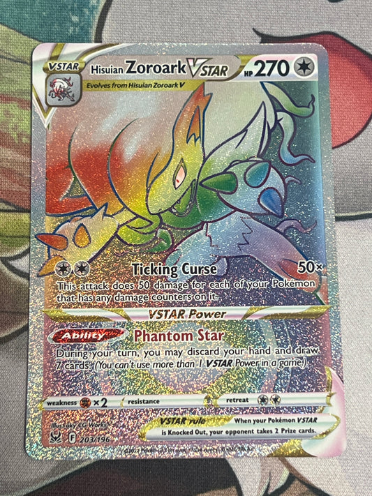 2022 Pokemon Hisuian Zoroark Vstar - Rainbow Rare - #203