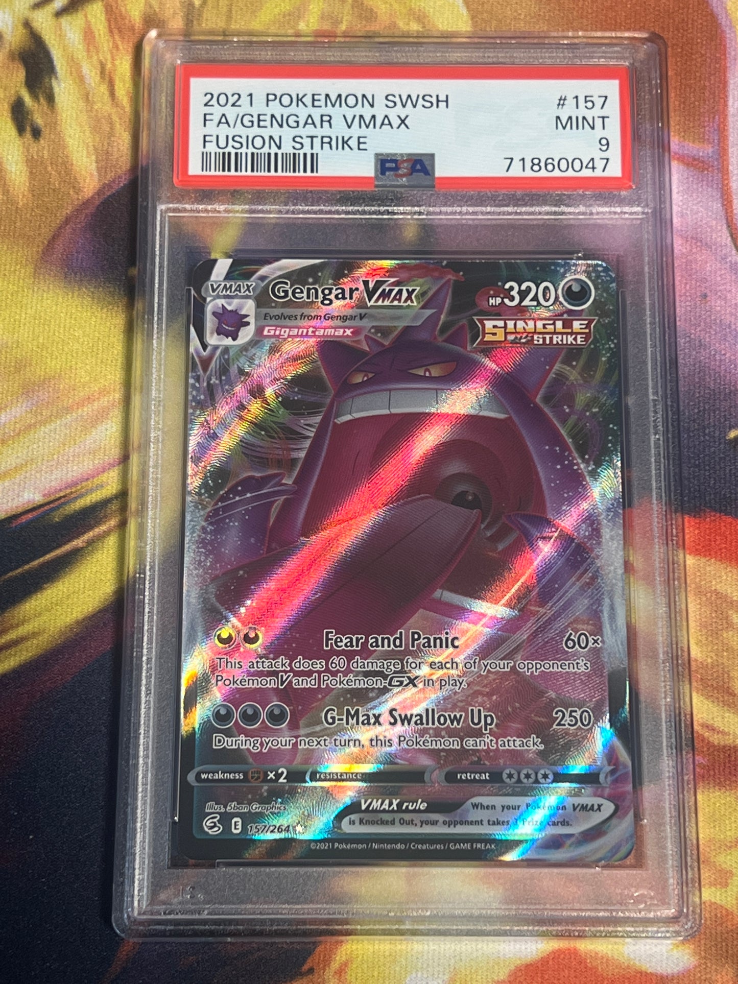 2021 Pokemon Gengar Vmax - Ultra Rare - Graded PSA 9 - #157