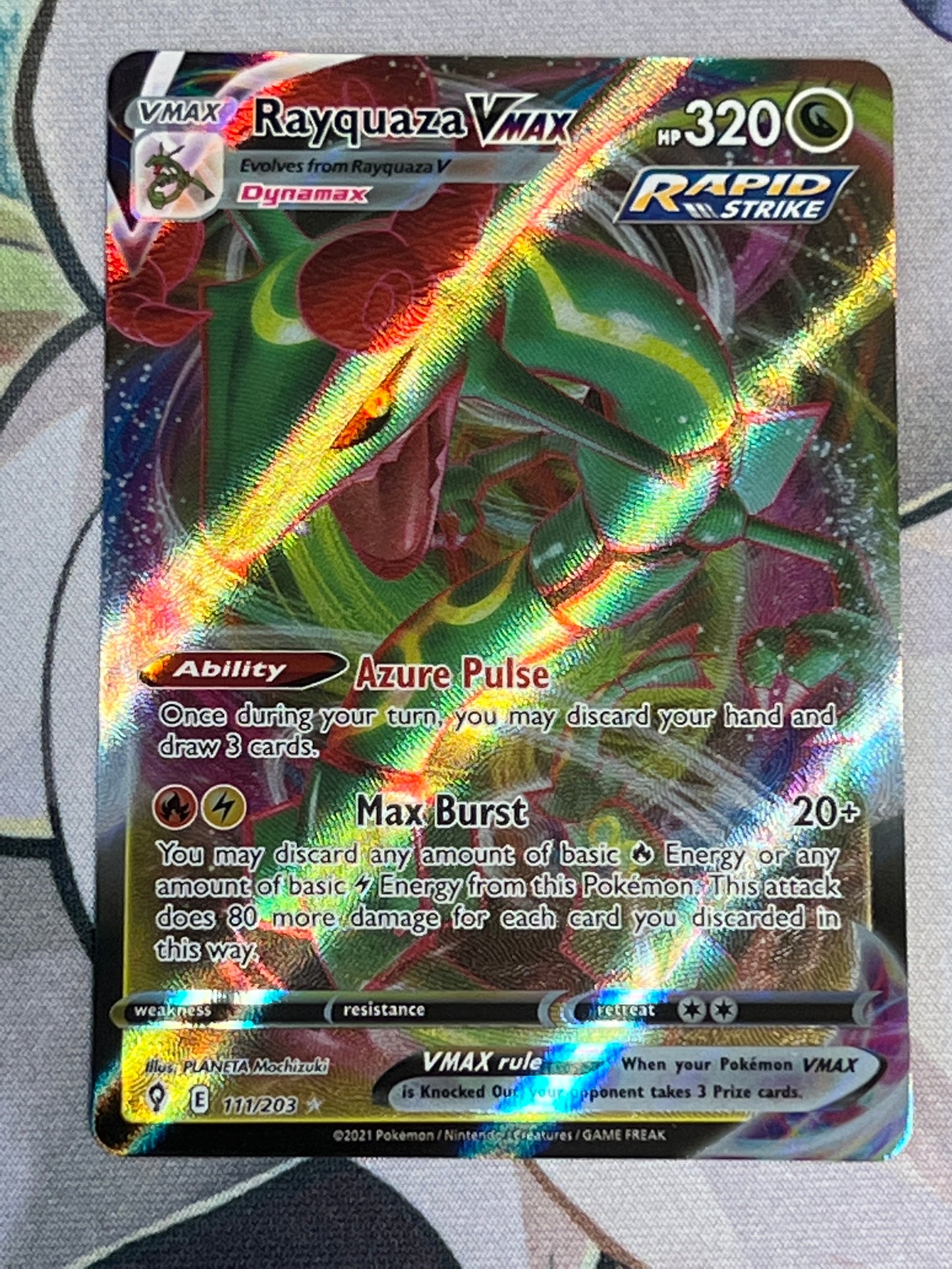 2021 Pokemon Rayquaza Vmax  - Ultra Rare - #111