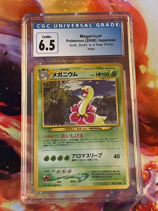 2000 Pokemon Meganium - Japanese - Holo - Graded CGC 6.5  - #154