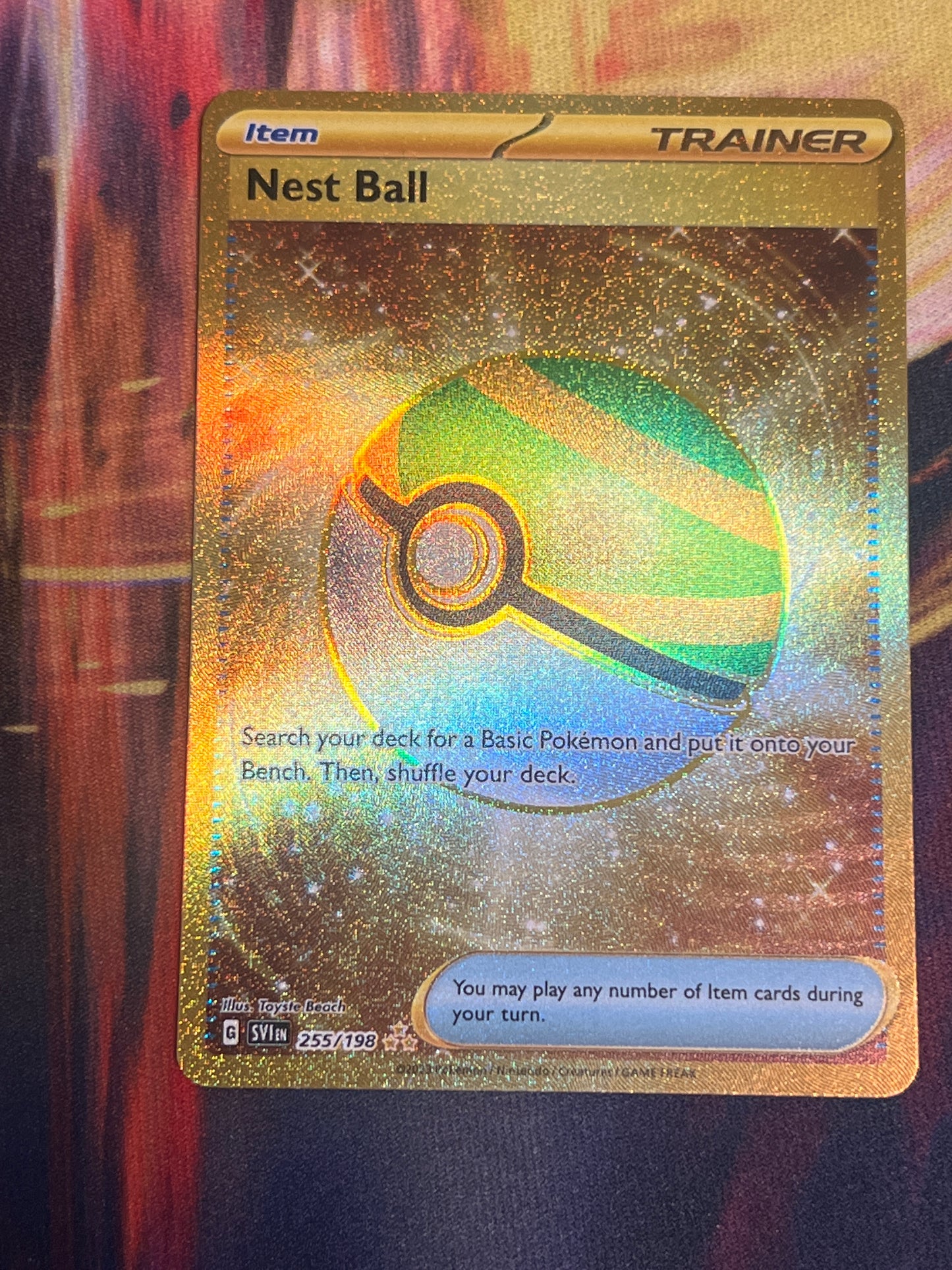 2023 Pokemon Nest Ball - Trainer - Gold Secret Rare - #255