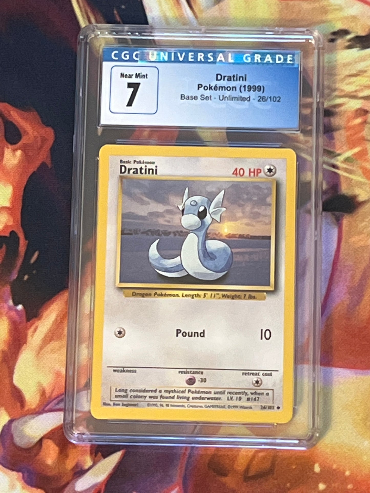 1999 Pokemon Dratini - Non-Holo - CGC 7 - #26