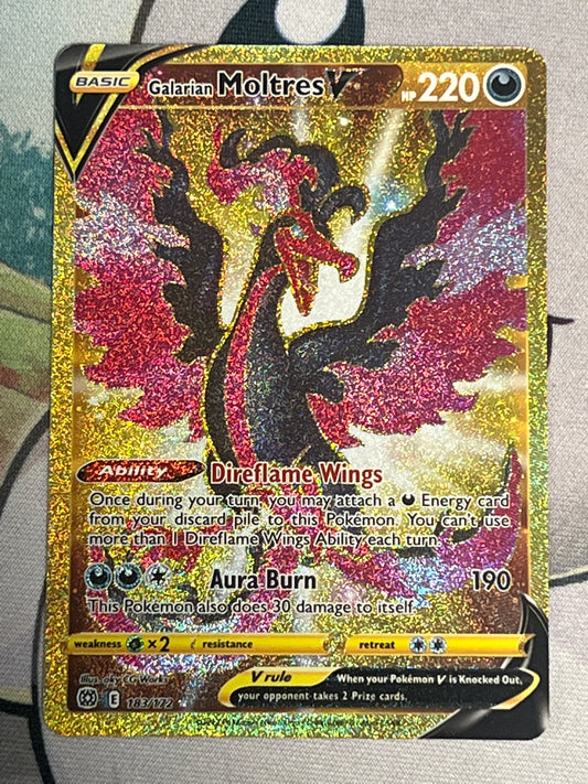 2022 Pokemon Galarian Moltres V - Secret Rare Holo - #183