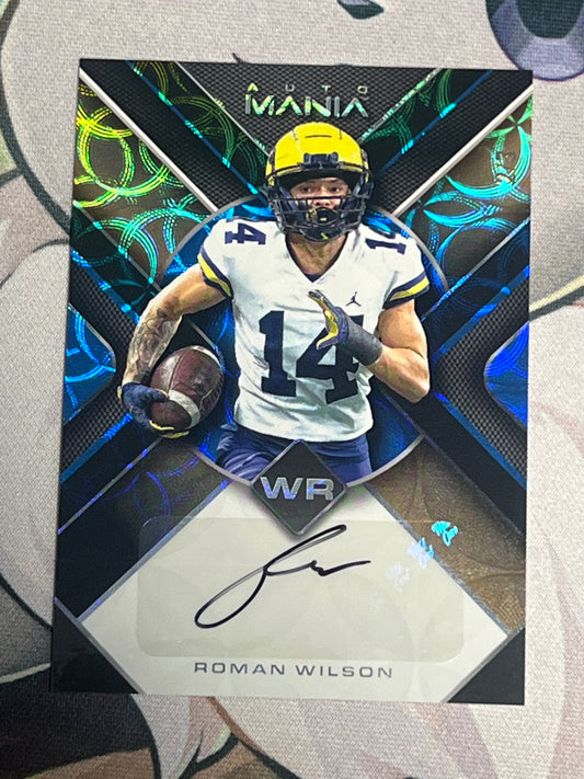 2022 Wild Card - Auto Mania - Roman Wilson - Auto - Numbered 2/3 - #AM-TR82