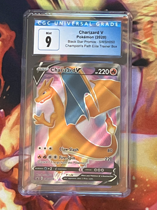 2020 Pokemon Charizard V - Promo - Graded CGC 9 - SWSH050