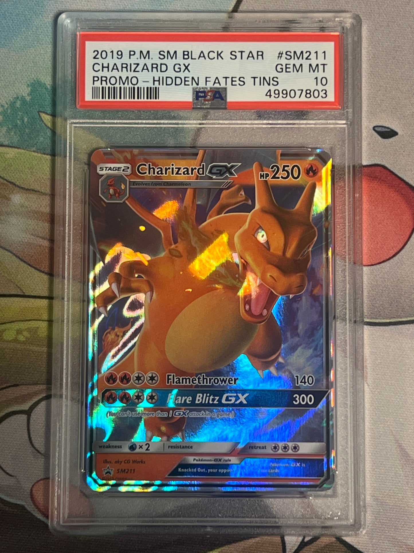 2019 Pokemon - Charizard GX - Hidden Fates Promo - PSA 10 - #SM211