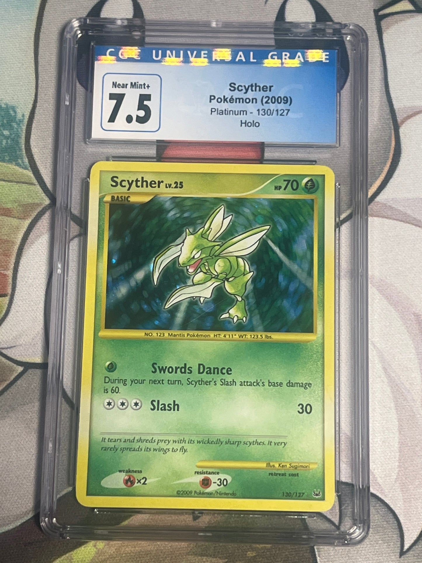 2009 Pokemon Scyther - Holo - CGC 7.5 - #130