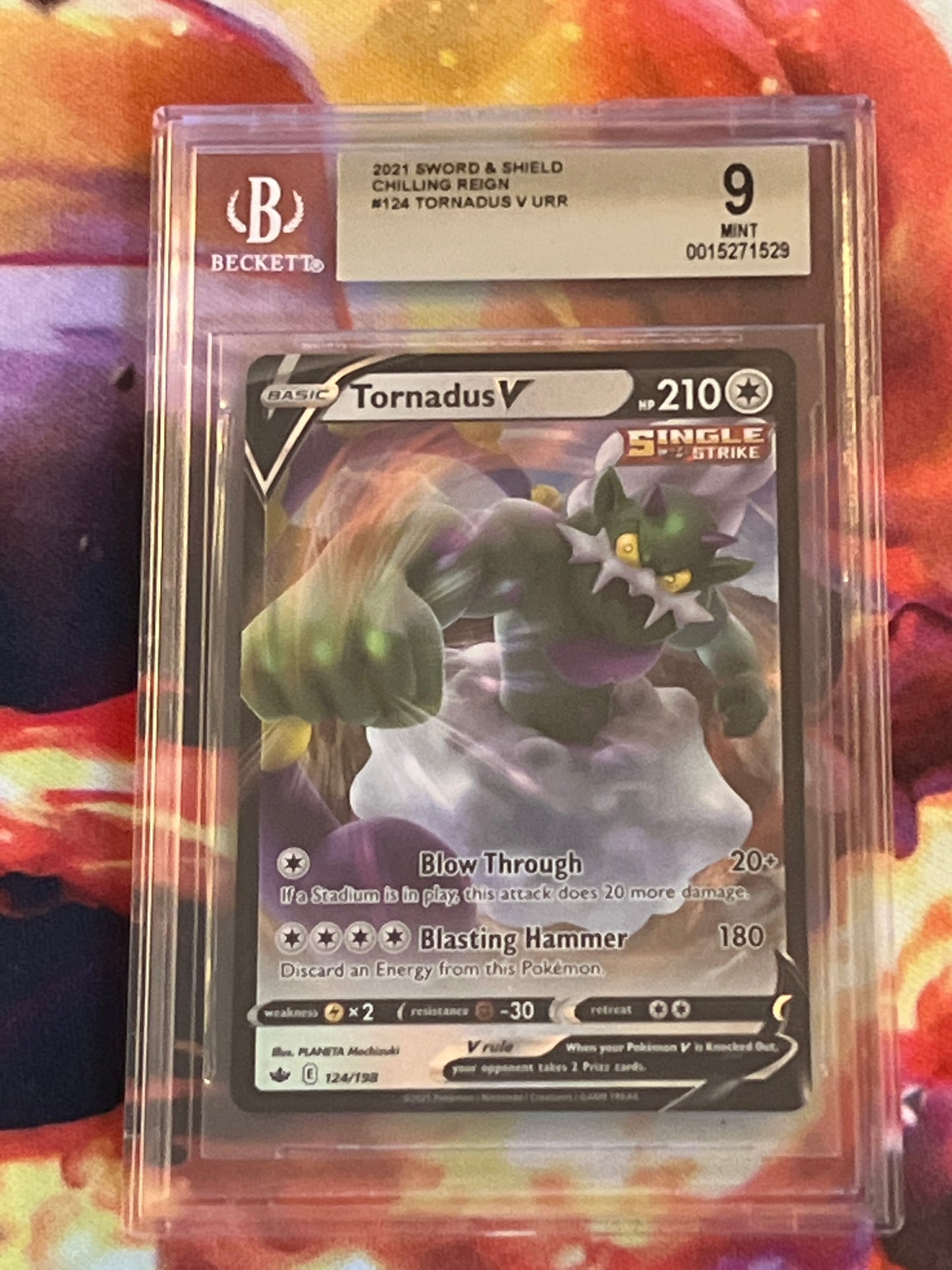 2021 Pokemon Tornadus V - Ultra Rare - Holo - Graded BGS 9 - #124