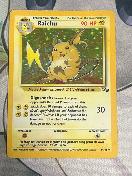 1999 Pokemon Raichu - Fossil - Holo - #14