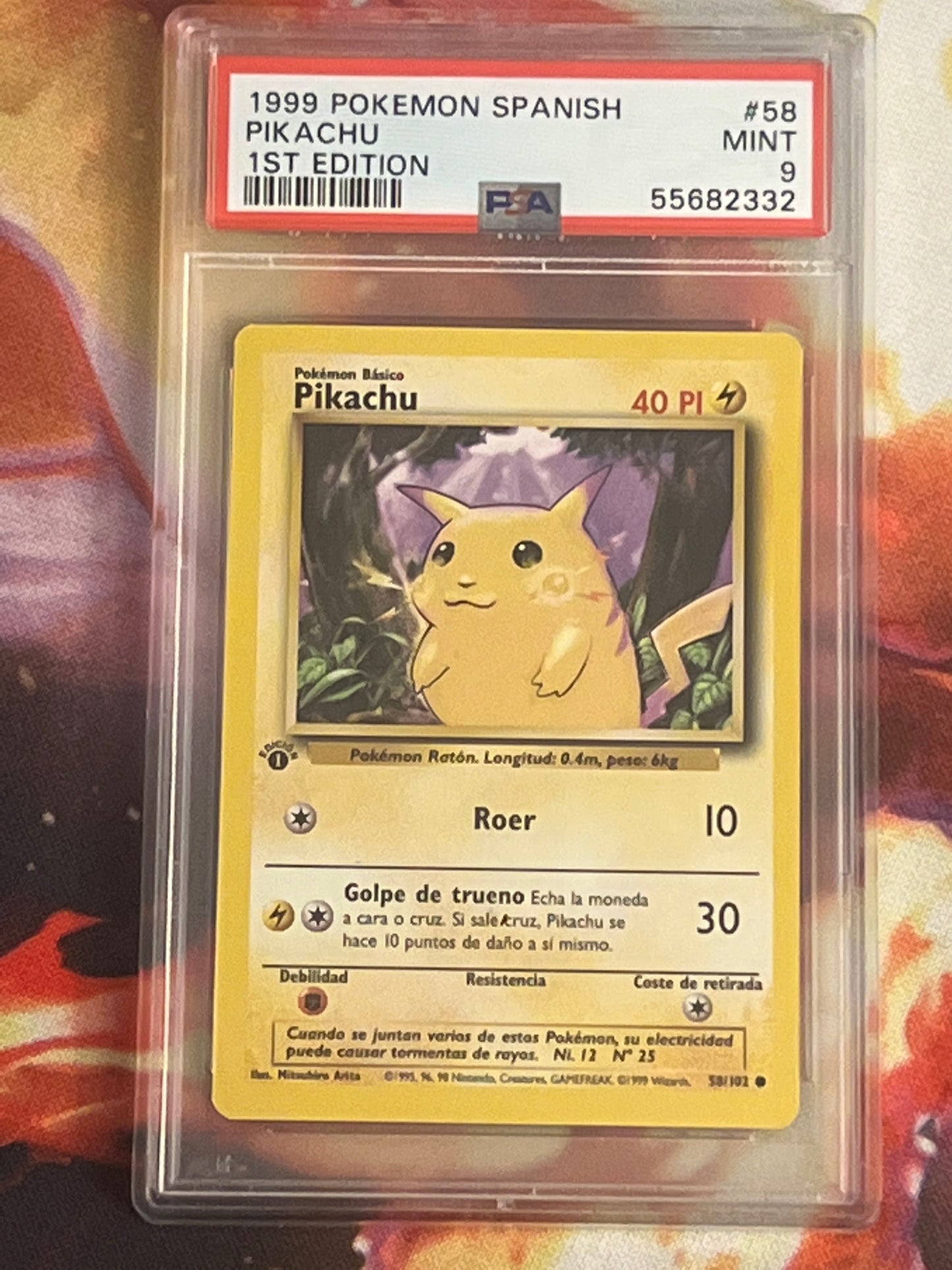 1999 Pokemon Spanish - Pikachu - First Edition - Graded PSA 9 - #58